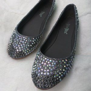 All-Over Rhinestone Studded Flats